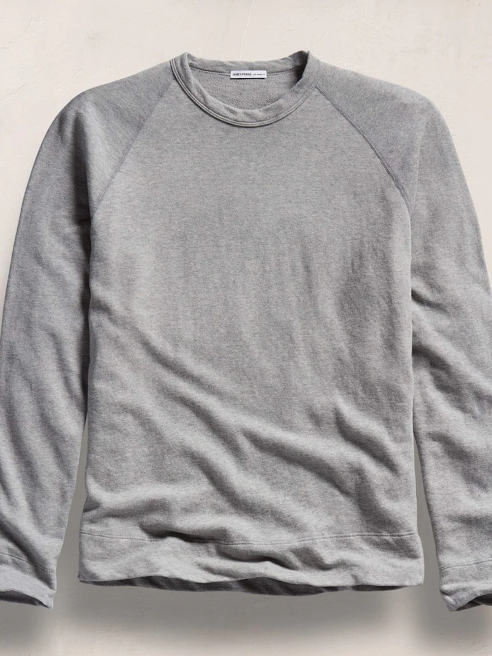 JAMES PERSE - VINTAGE FRENCH TERRY SWEATSHIRT SIZE 1 (SMALL) - GRAY
